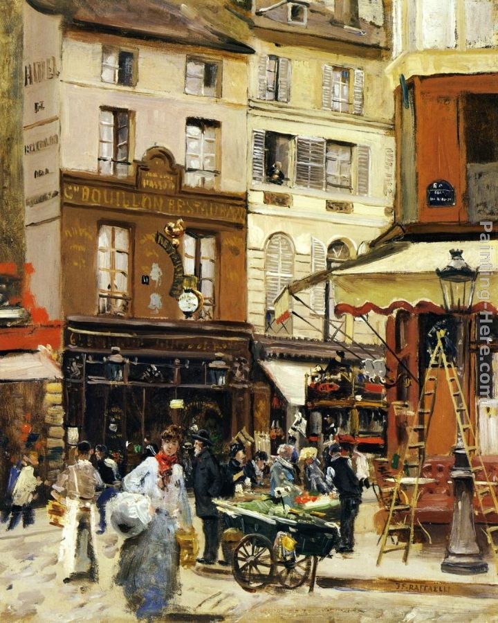 Jean Francois Raffaelli Rue de Montmartre
